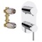 Polished Chrome Built-In Three Way Shower Diverter